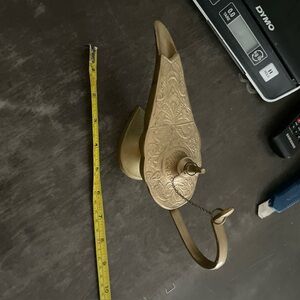 Intricate Gold Genie Lamp Decor